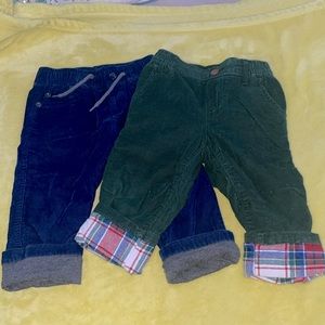 Two warm lined corduroy joggers